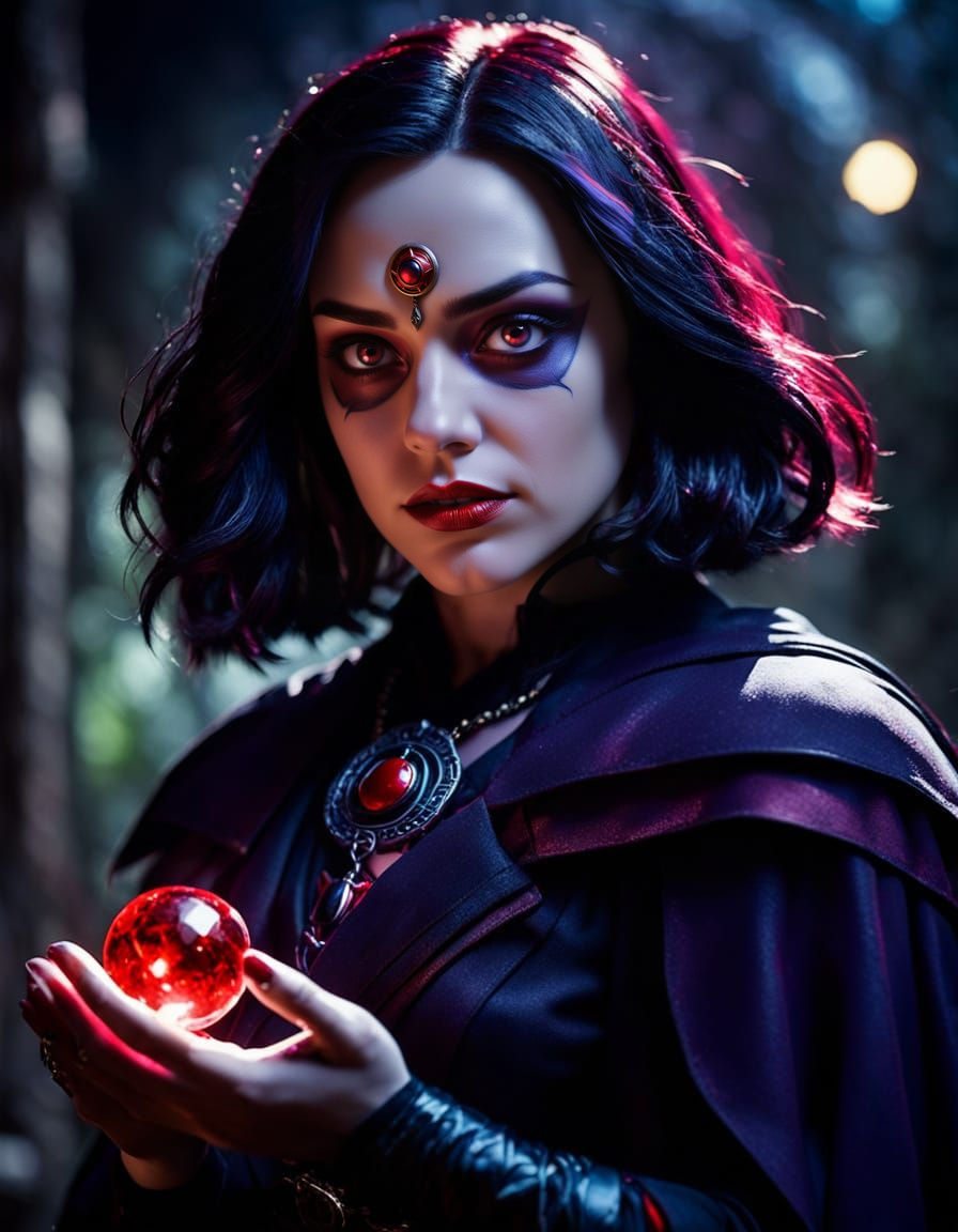 Emma Myers as Raven: Mystical Superheroine Concept