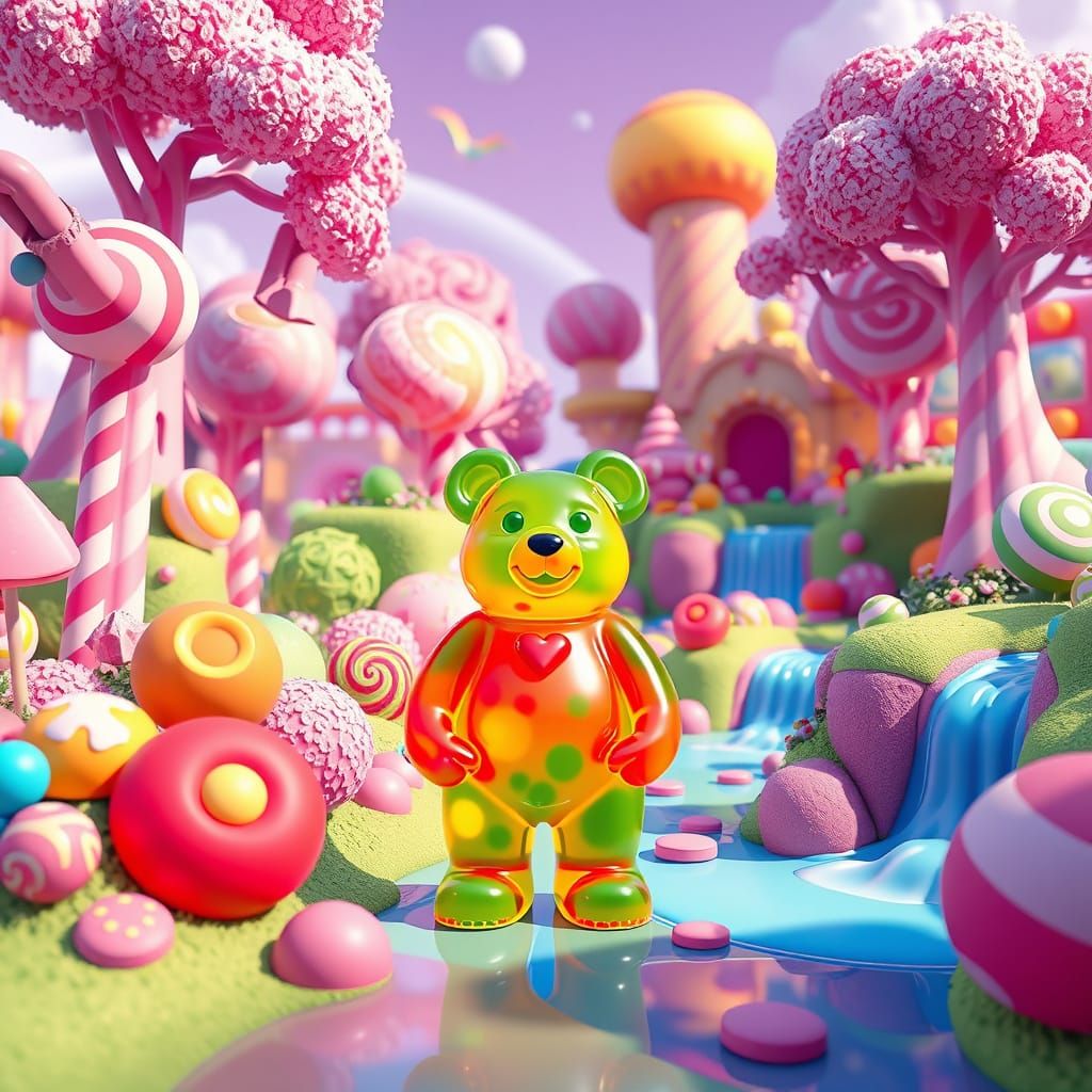 Gummy Bear in Candy Kingdom, Digital Art