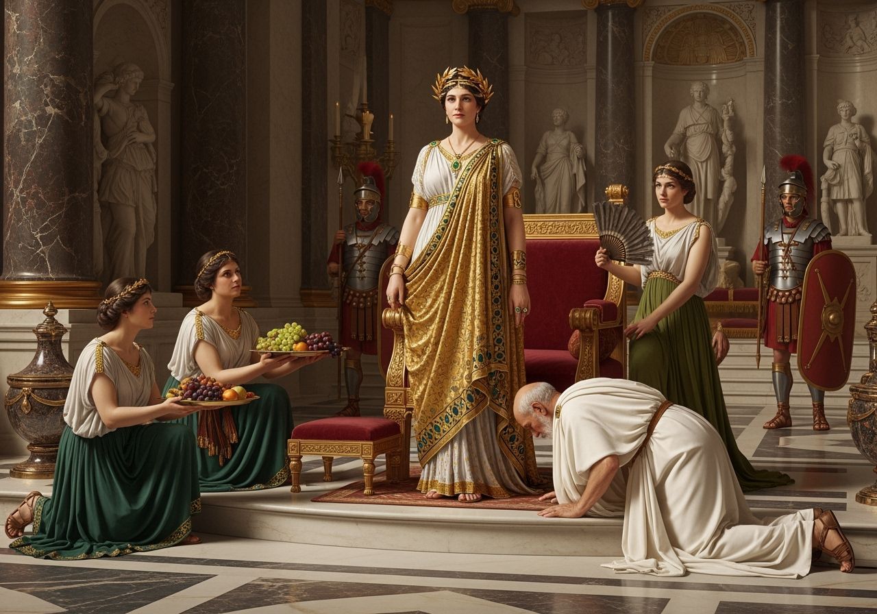 Empress Messalina in Imperial Palace Throne Room