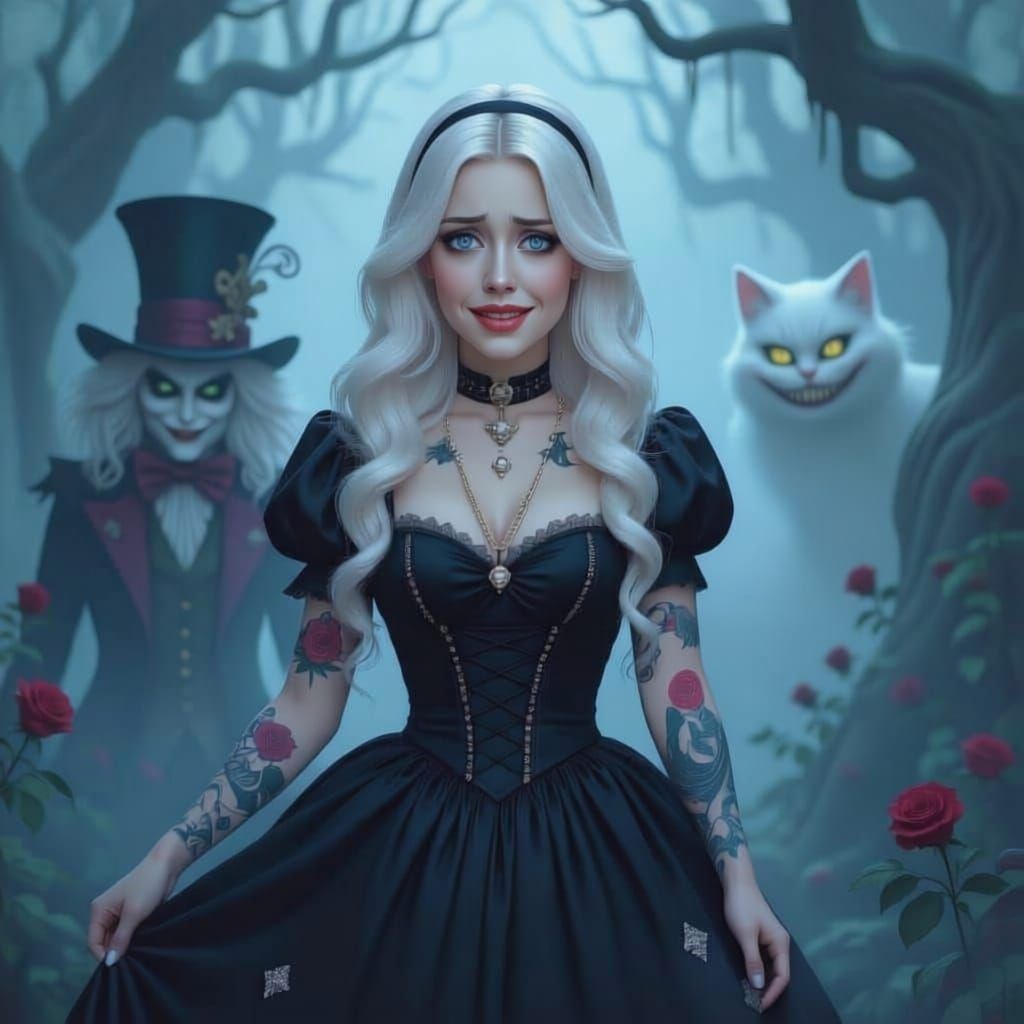 Dark Fantasy Alice in a Twisted Forest