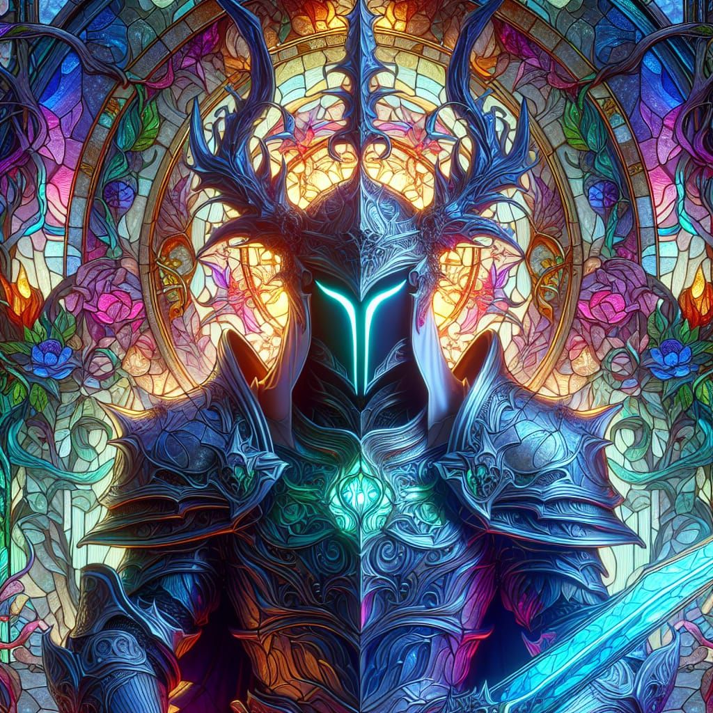 Stained glass - Lich knight