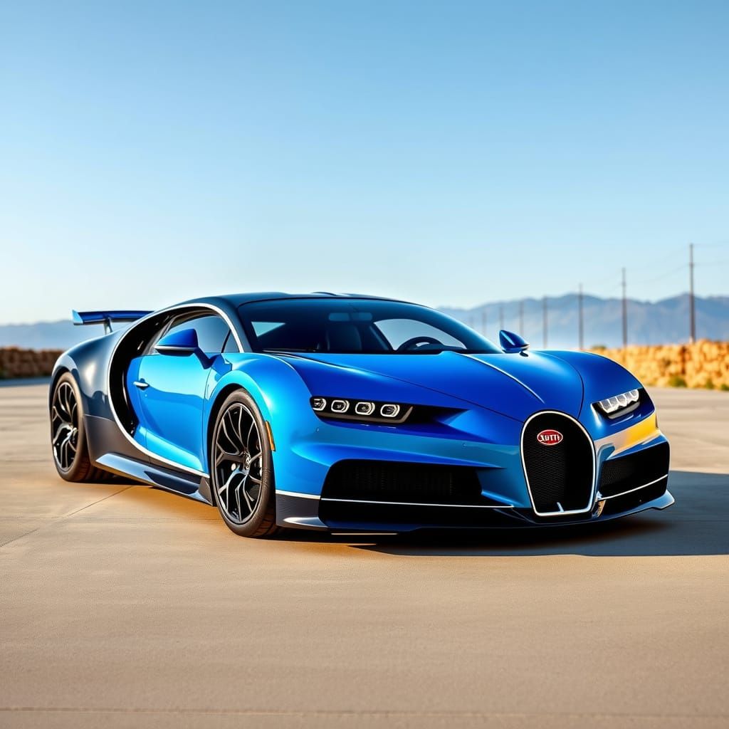 Bugatti Chiron Super Sport 300+ in a Vibrant Blue Hue