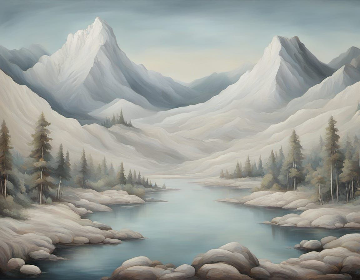 Surreal Tonalism Panorama Painting