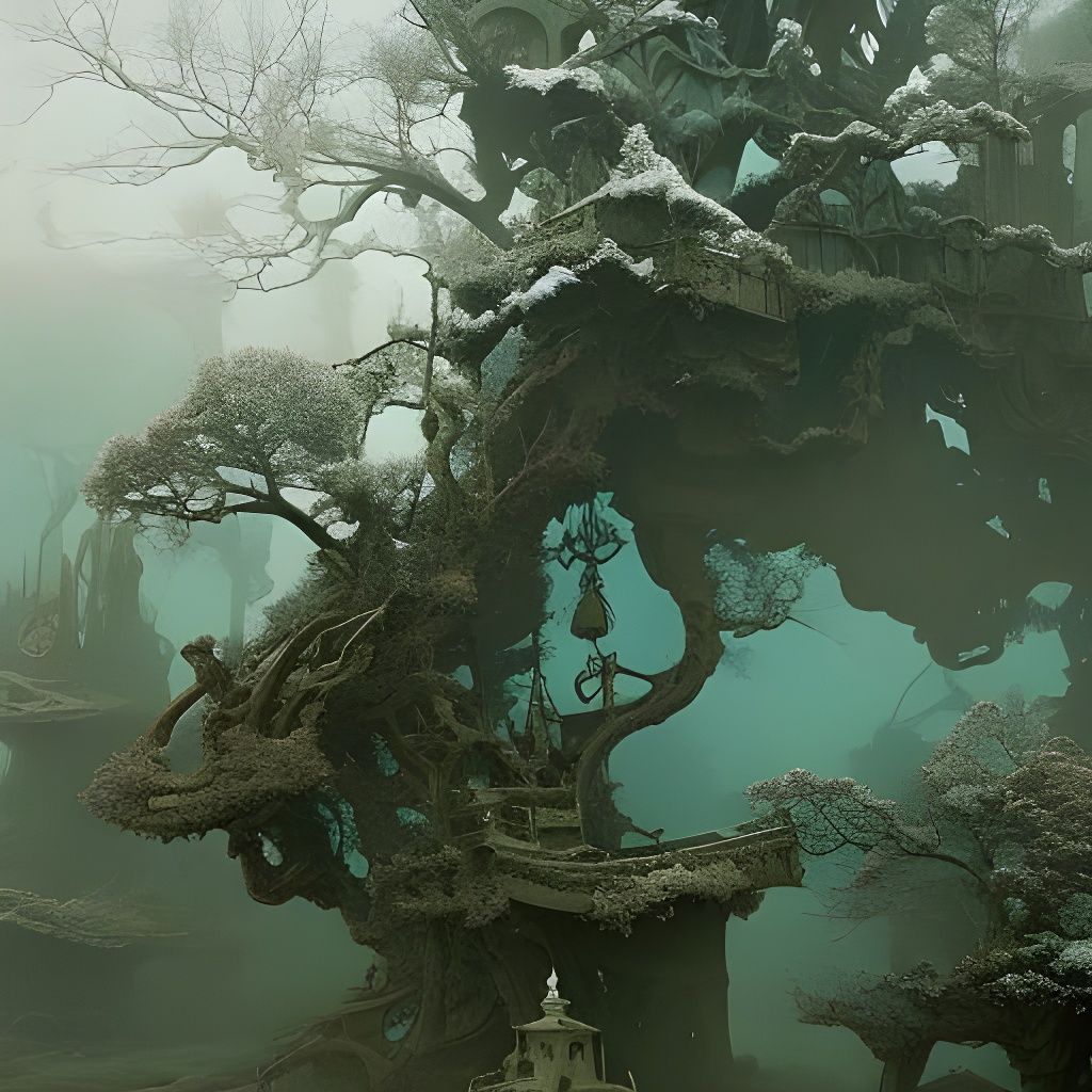Treehouse in the winter