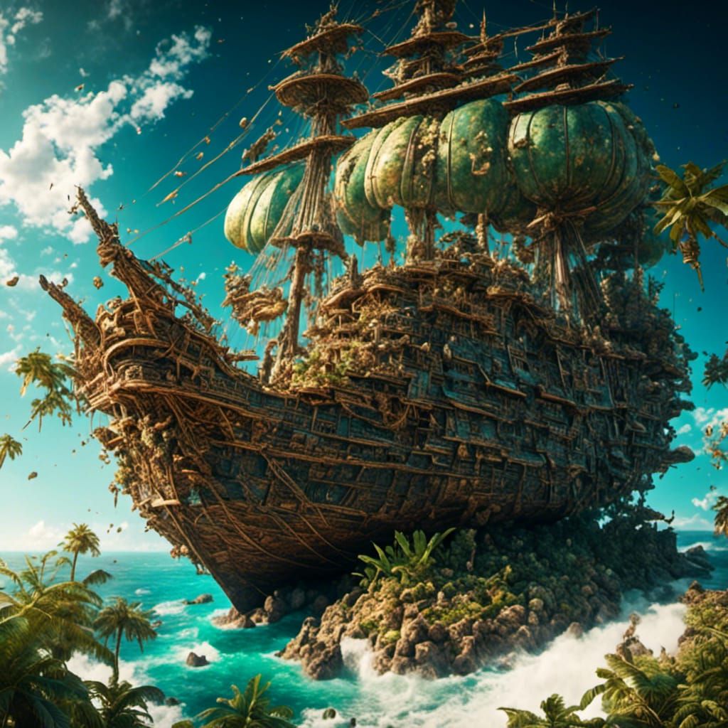 Hyperrealistic Tropical Planet Up Close