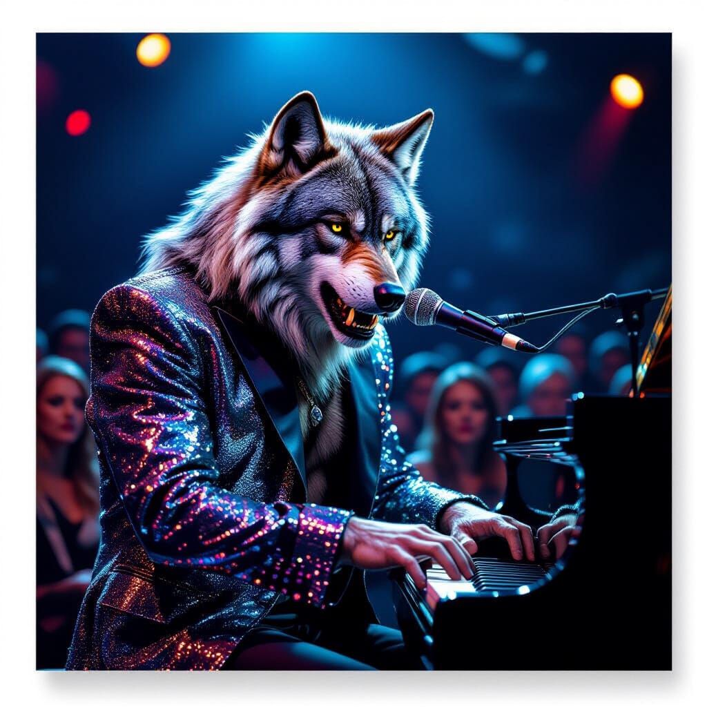 Wolf Man Rockstar Performs Piano Solo in London