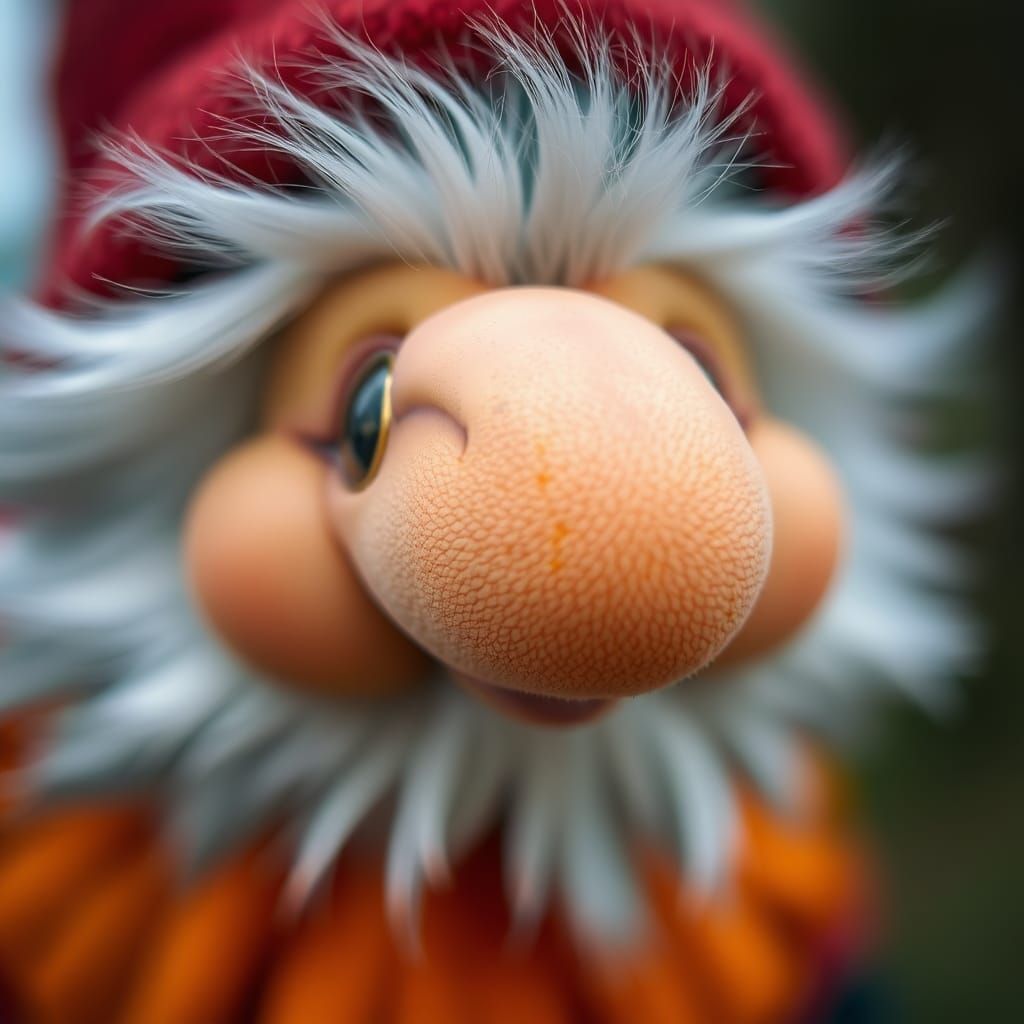 Gnome Portrait with Sky Reflection