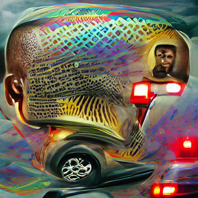 Surreal Modern God in Urban Setting