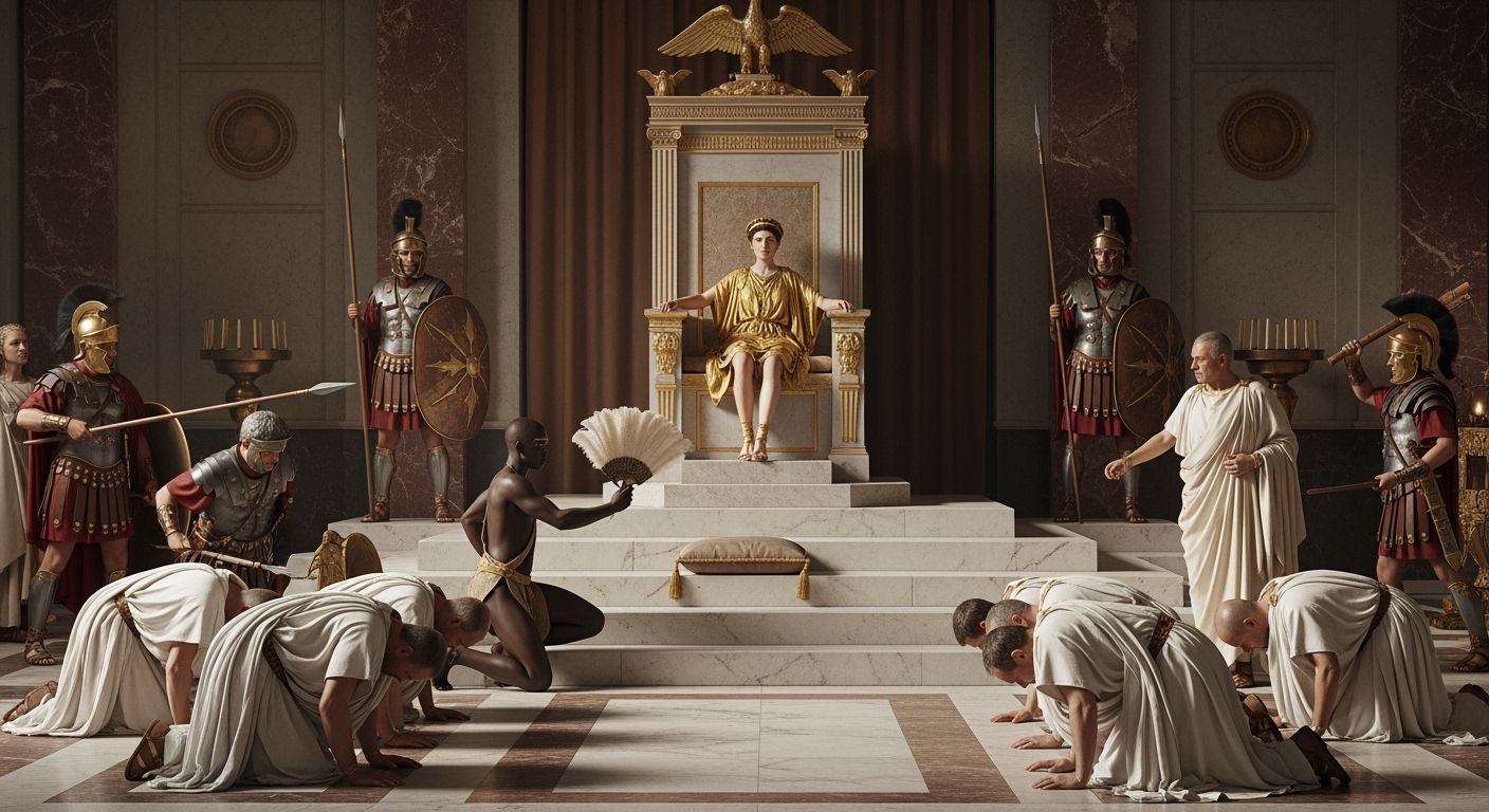 Empress Messalina in a Luxurious Ancient Roman Palace