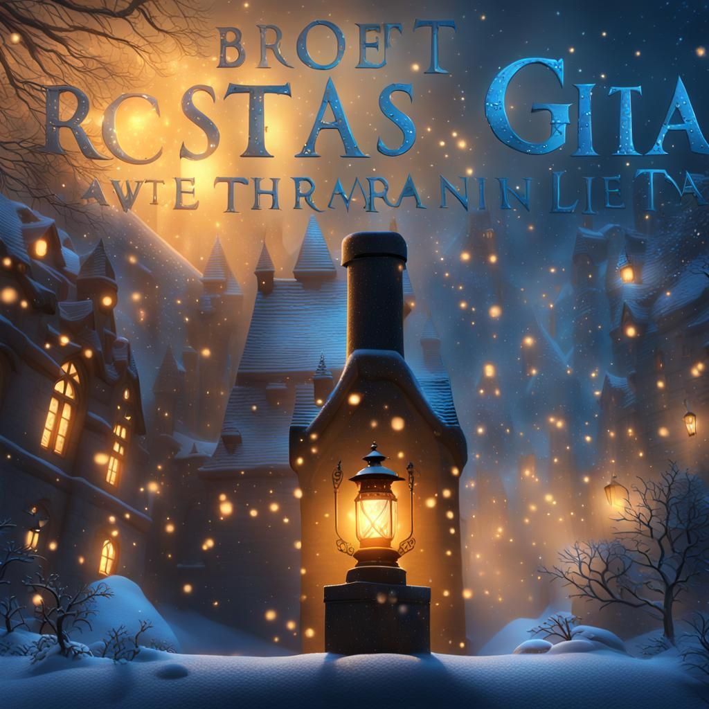 Magical Lantern: Harry Potter in Snowy Hogwarts