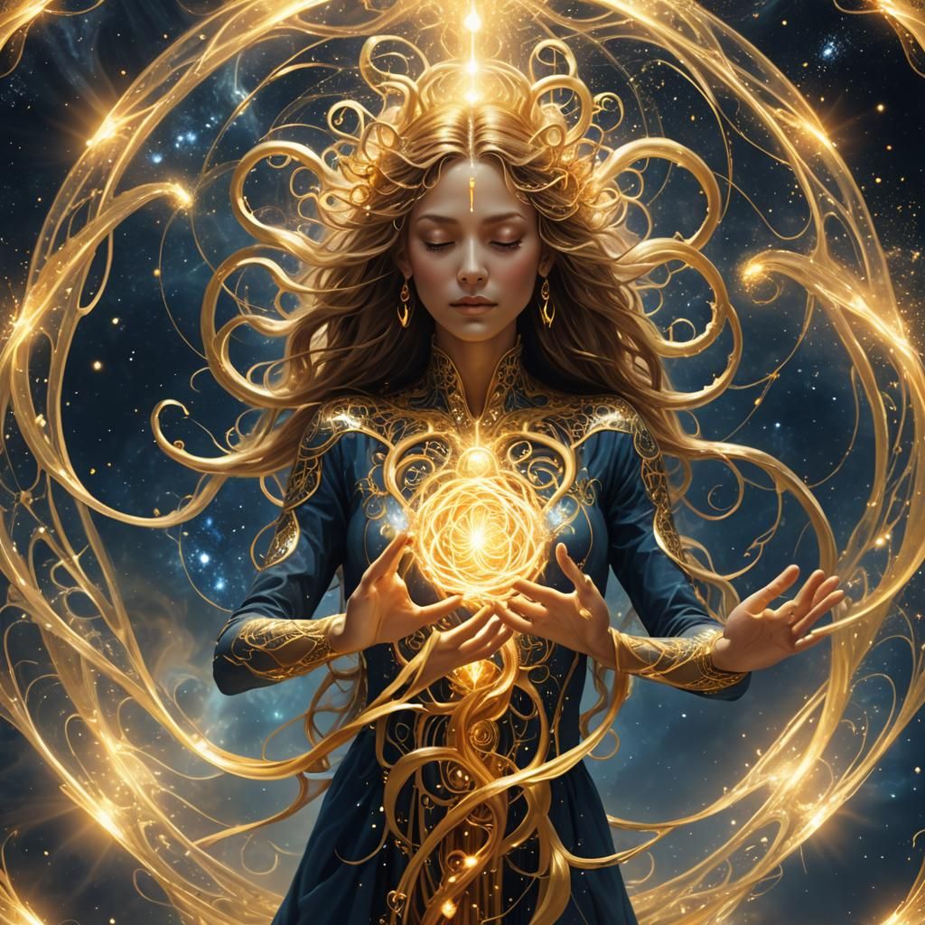 Golden Aura: Sacred Energy in Fantasy Concept Art
