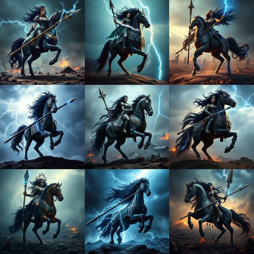 Lawful Neutral Goddess of War and Tempest, Neiraia Irondance...