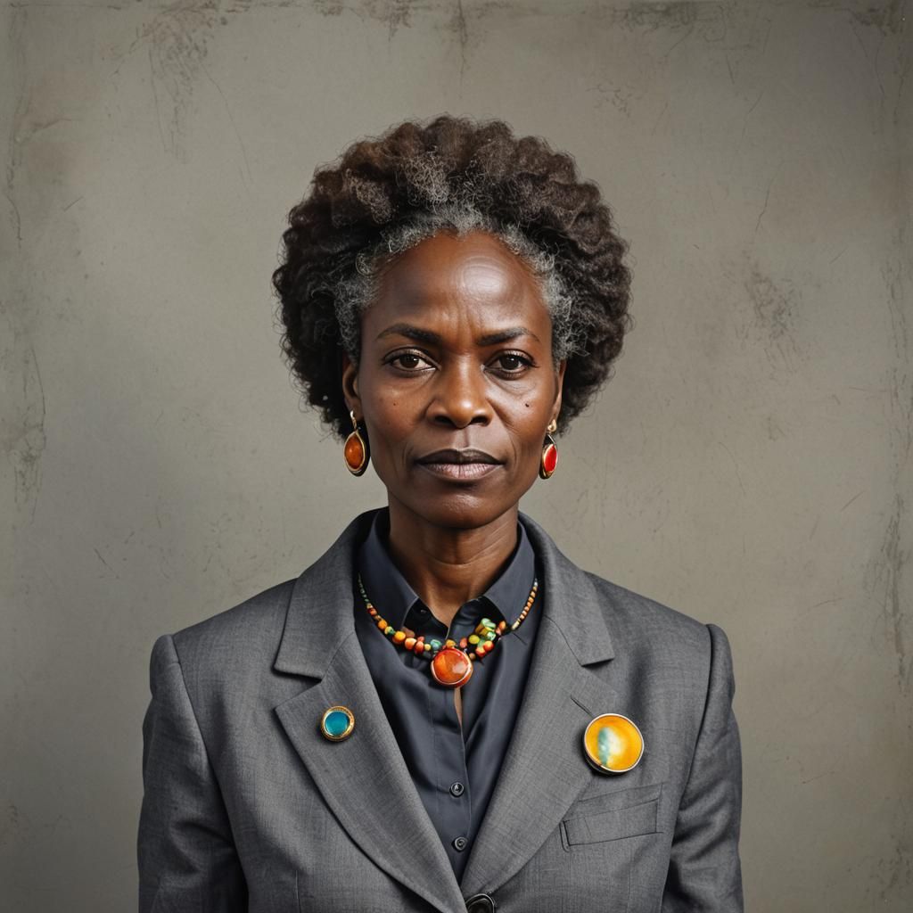 Confident African Woman in Business Suit