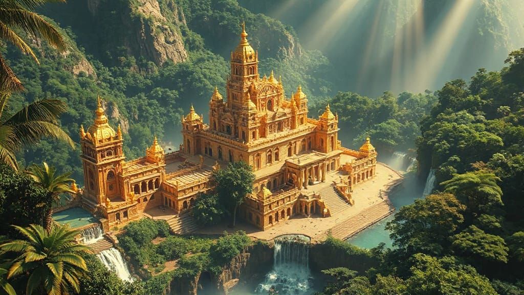 El Dorado City Aerial View in Epic Concept Art Style