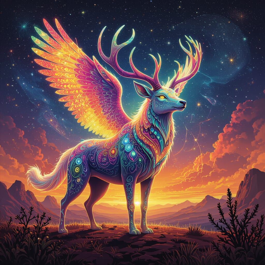 Psychedelic Cosmic Animal Guides