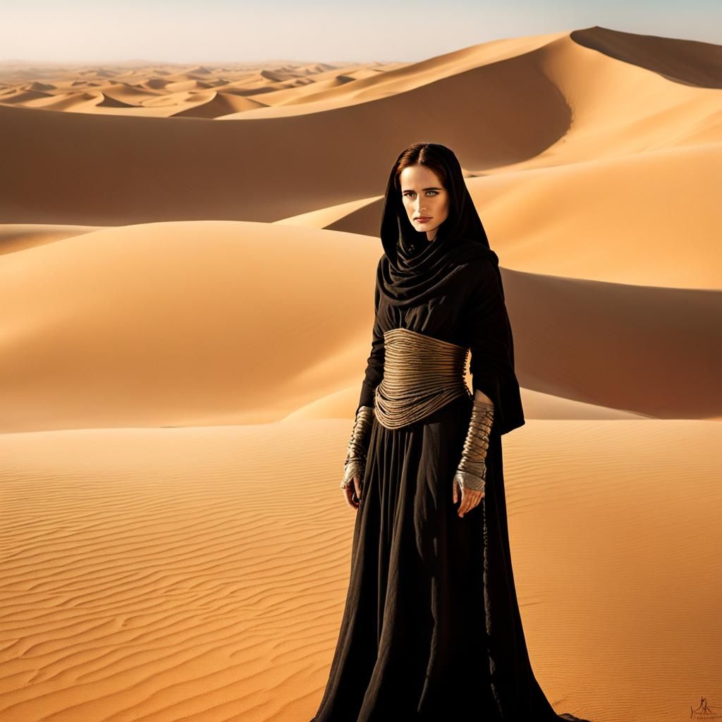 Eva Green as Fremen in Arrakis Desert