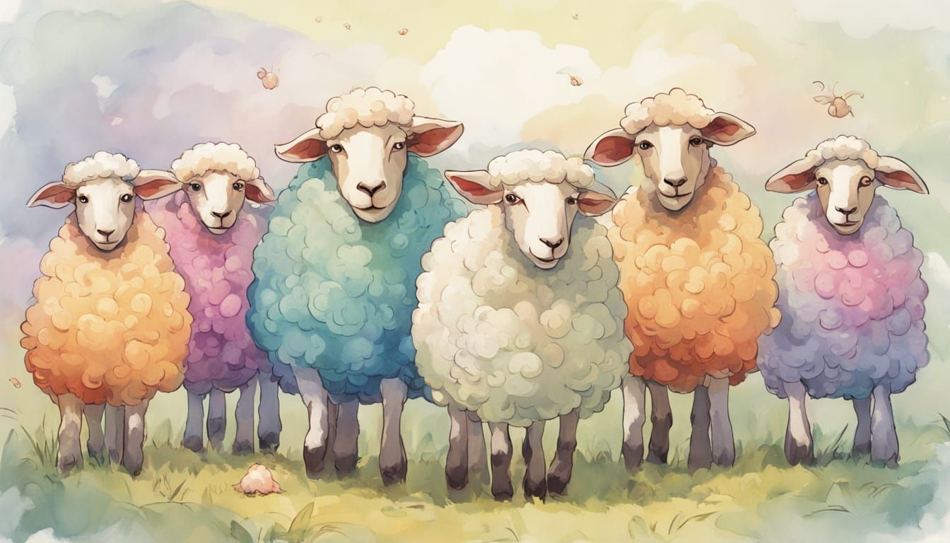 Whimsical Sheep