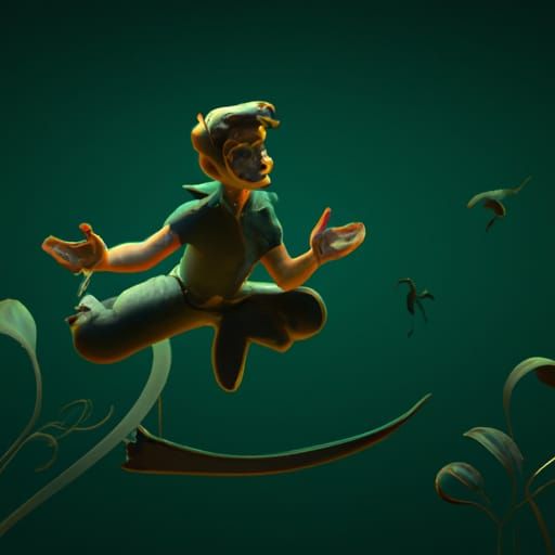 Peter Pan: 3D Render in Pixar Style