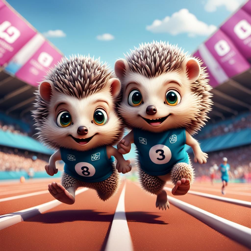 Hedgehogs Compete in the Olympic Games