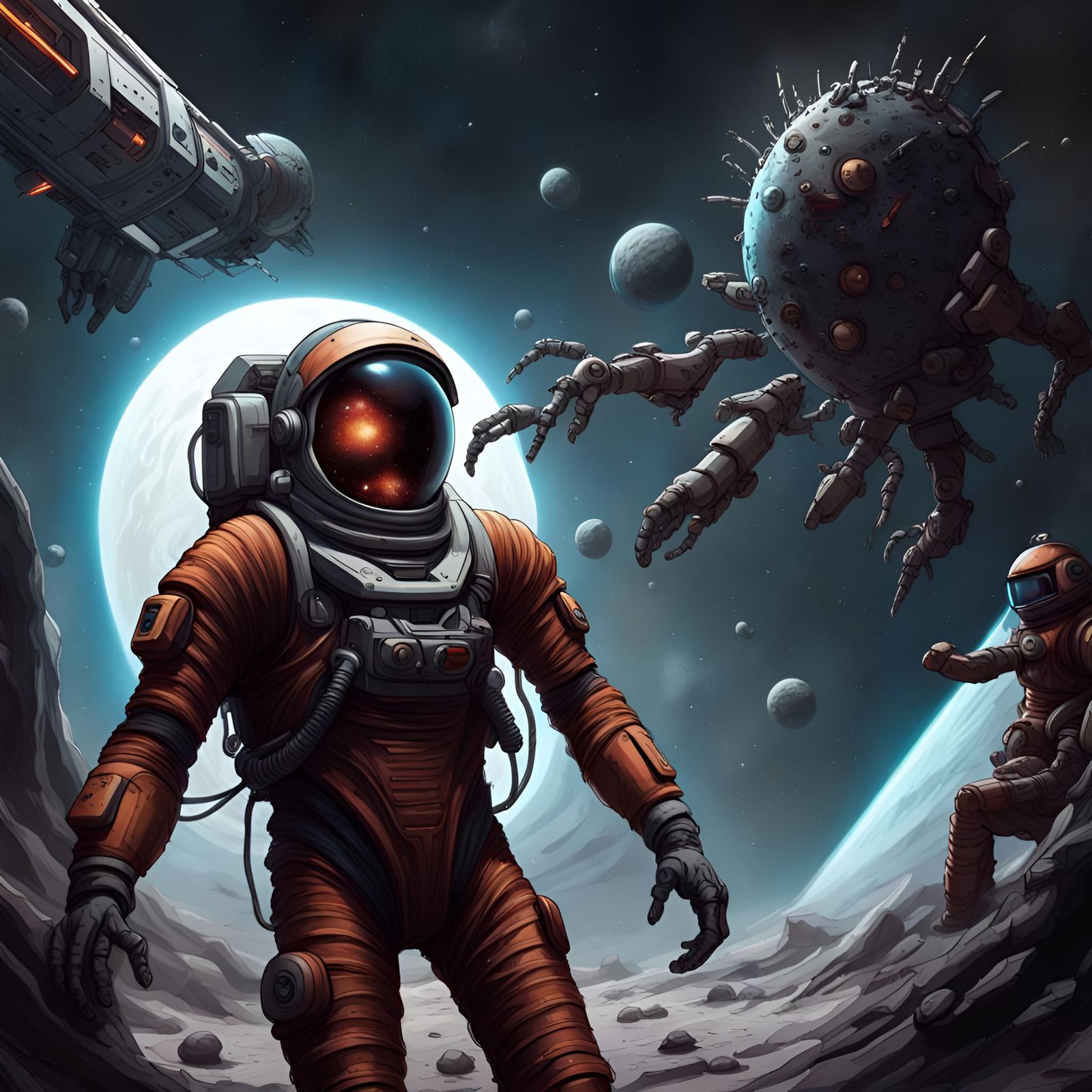 Space Explorer's Dramatic Escape on Dark Planet