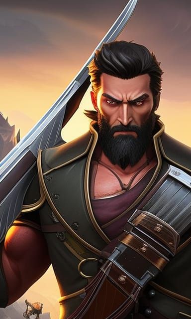 Malcolm Graves: Detailed Dark Fantasy Warrior Portrait