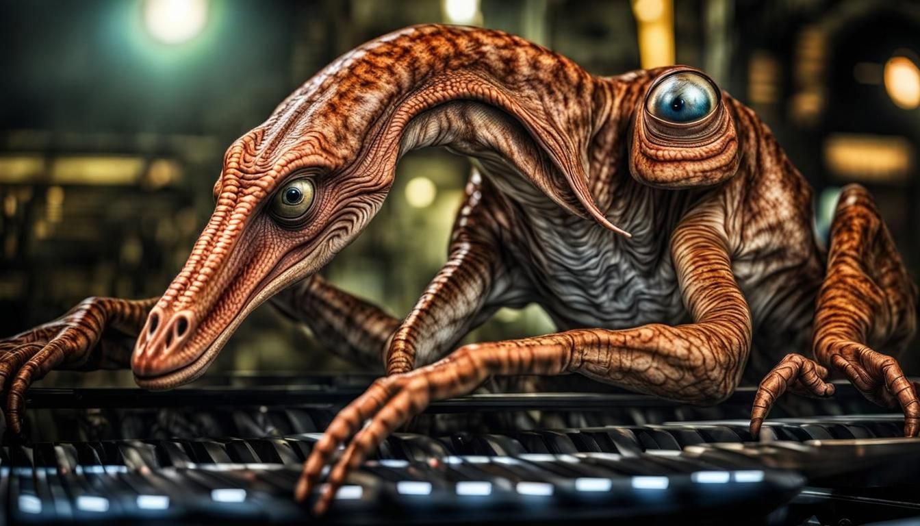 Photorealistic Aliens in Subdued, Magical Lighting