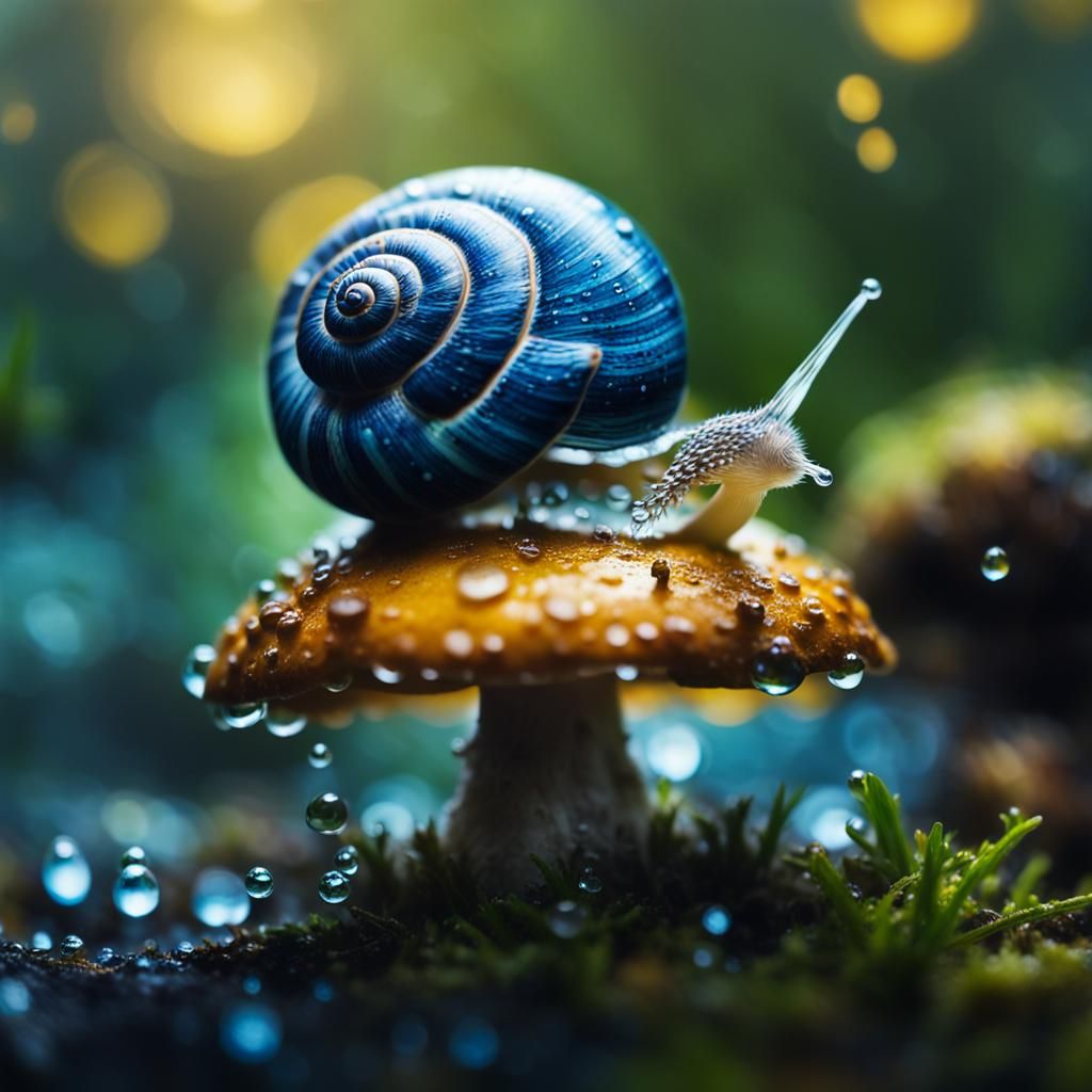 Snail and a mushroom