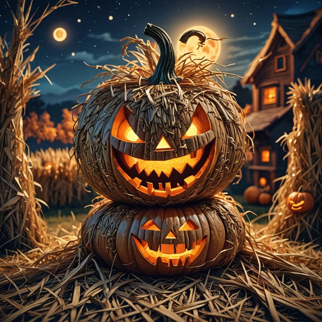 Cartoon Jack O'Lantern Fantasy Art