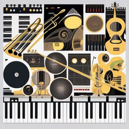 Vintage Jazz Club in Vector Art Style