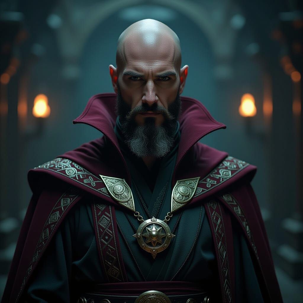 Mystical Arch Mage in Cinematic Style