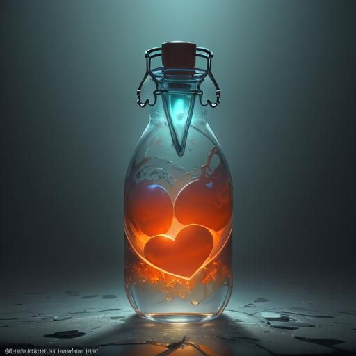 Heart in a Bottle: Digital Concept Art