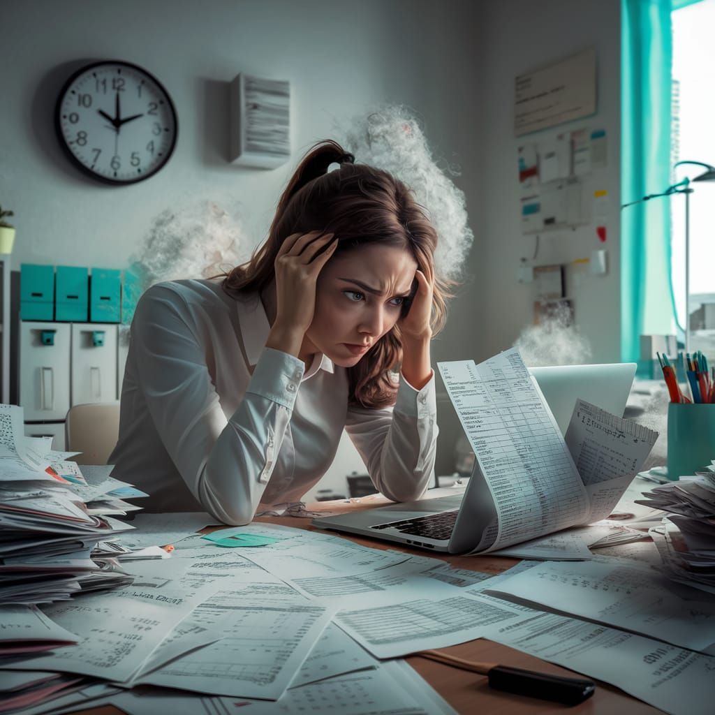 Stressed Owner and Chaotic Accounting in Concept Art