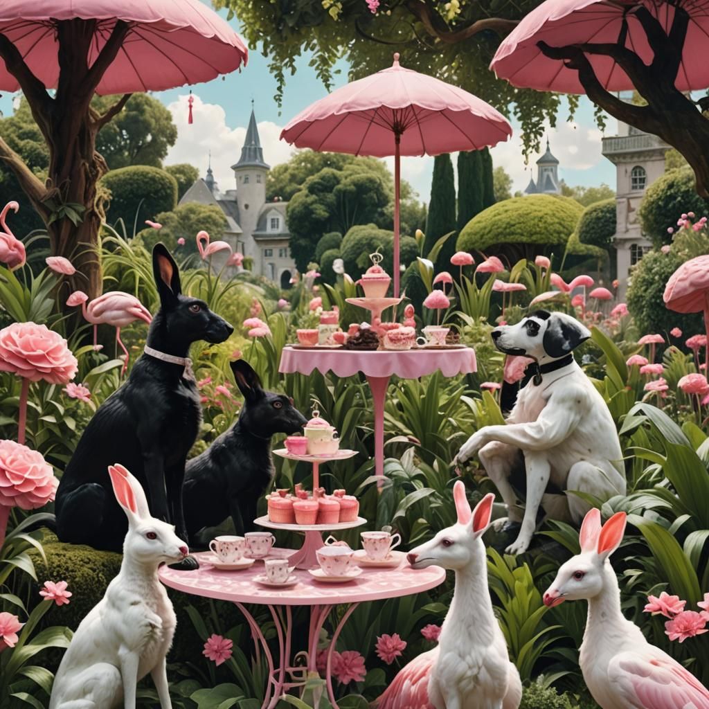 Tea Party in Overgrown Garden: 3D Game Cinematic