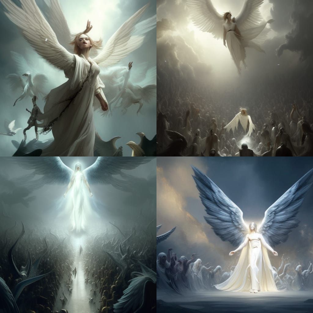 Angelic Resurrection: Dark Fantasy Concept Art