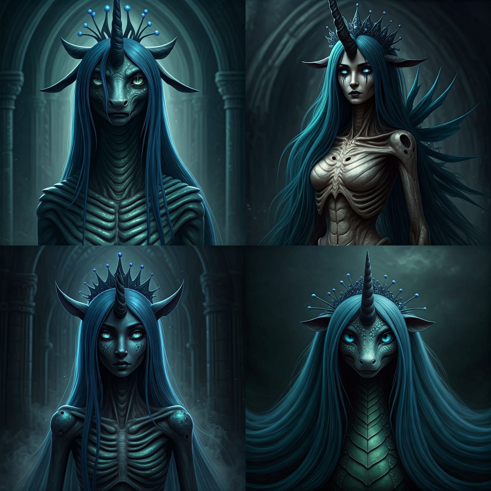 Queen Chrysalis: Detailed Hyperrealistic Portrait