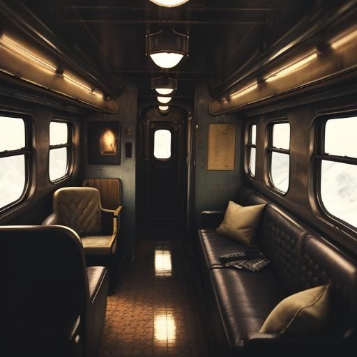 Cinematic Train Through Misty Mountain Pass