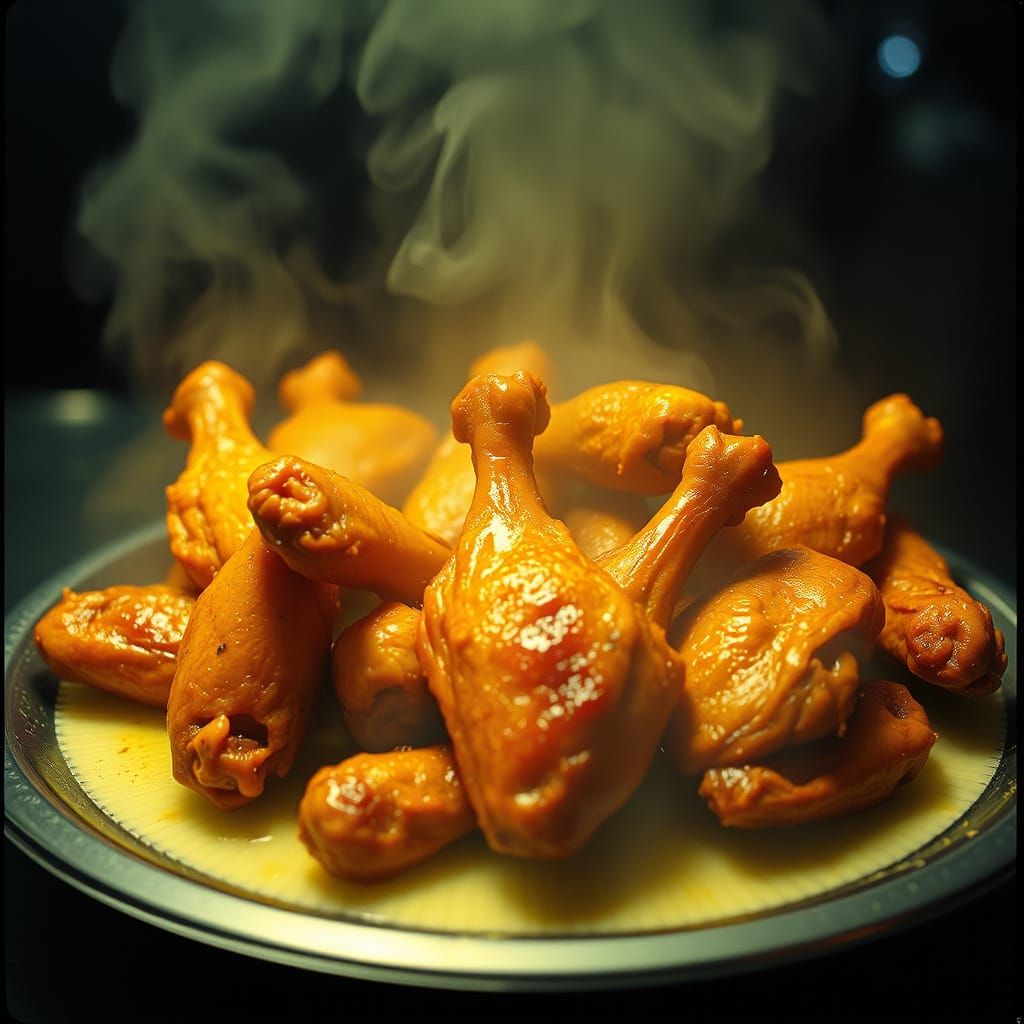 Juicy Chicken Wings with Cinematic Lighting