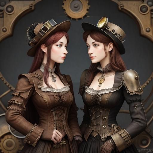 Twin Girls by Steampunk Engine
