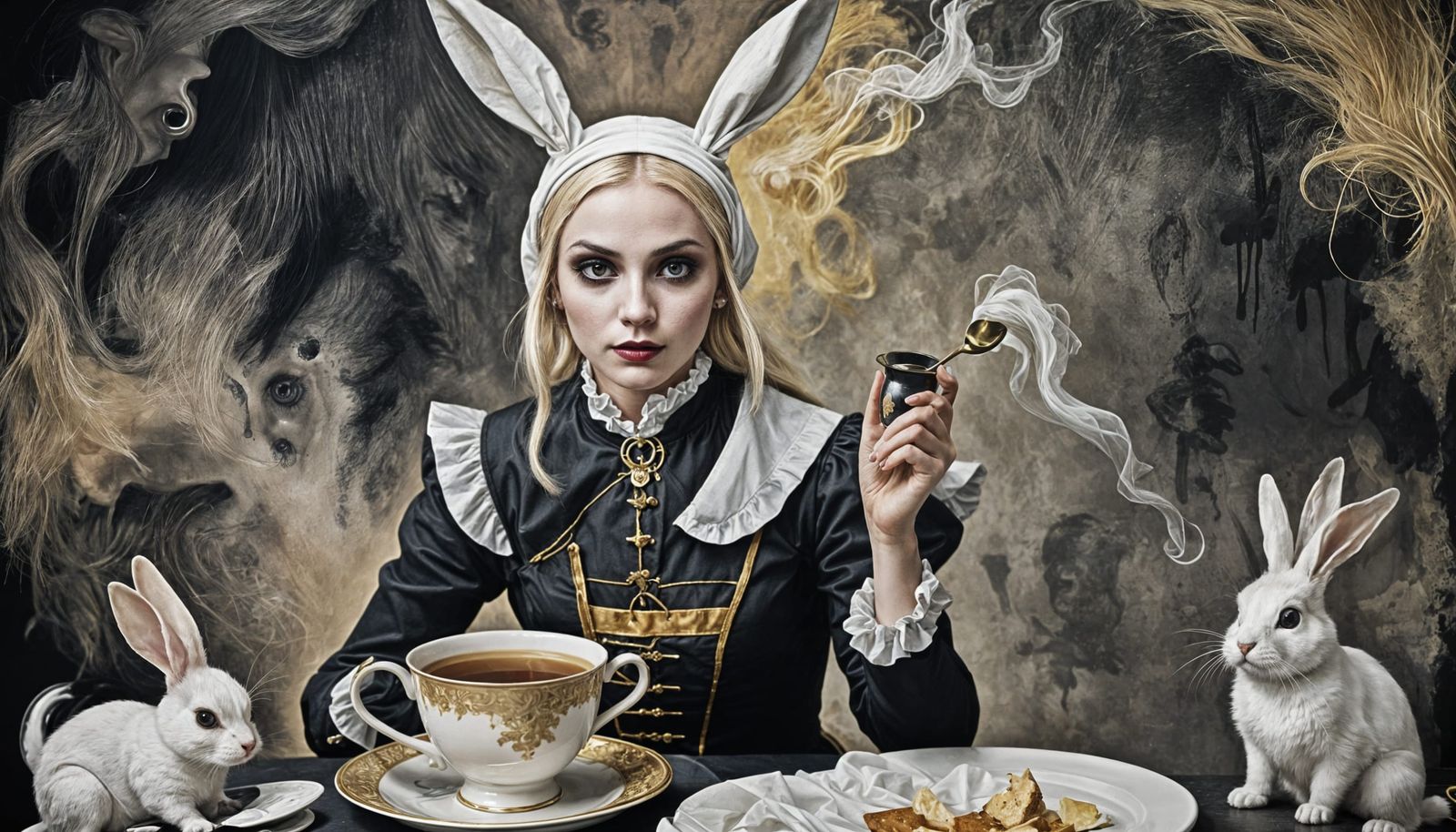 Elf in Bunny Costume in Dutch Golden Age Style