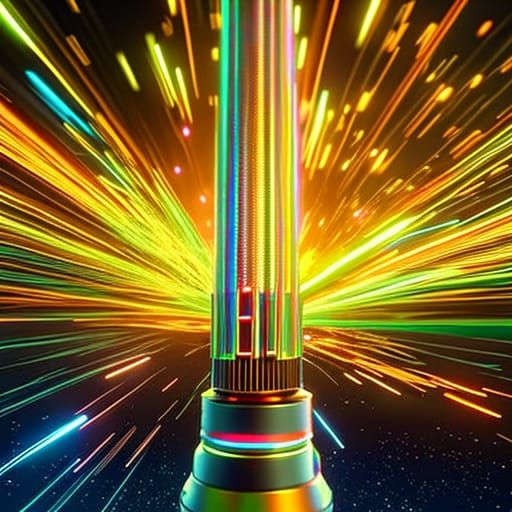 Rainbow Shrapnel Explosion in 4D Render