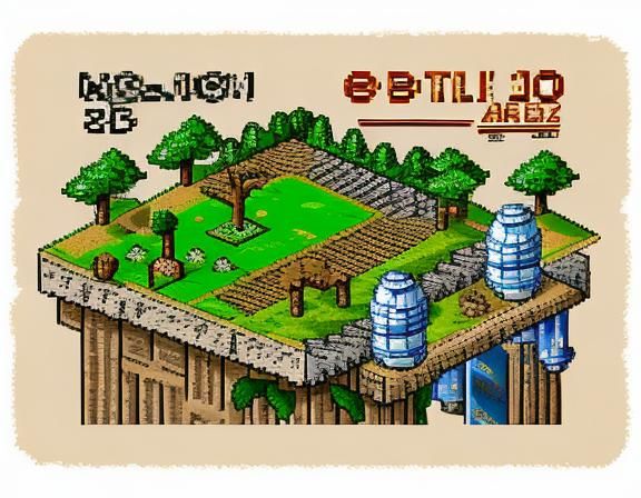 Hand-Drawn 2D Video Game Scene