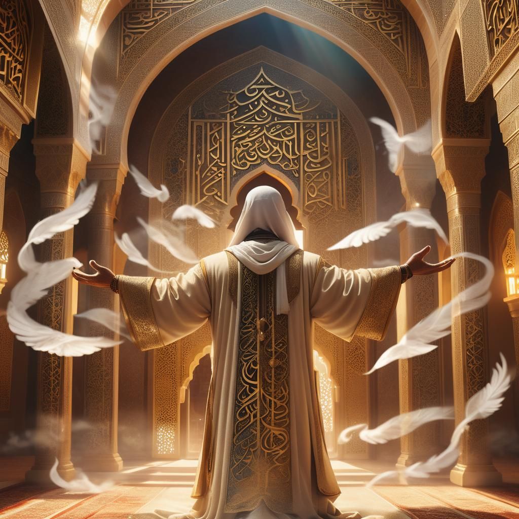 Ornate Middle Eastern Palace in Golden Light