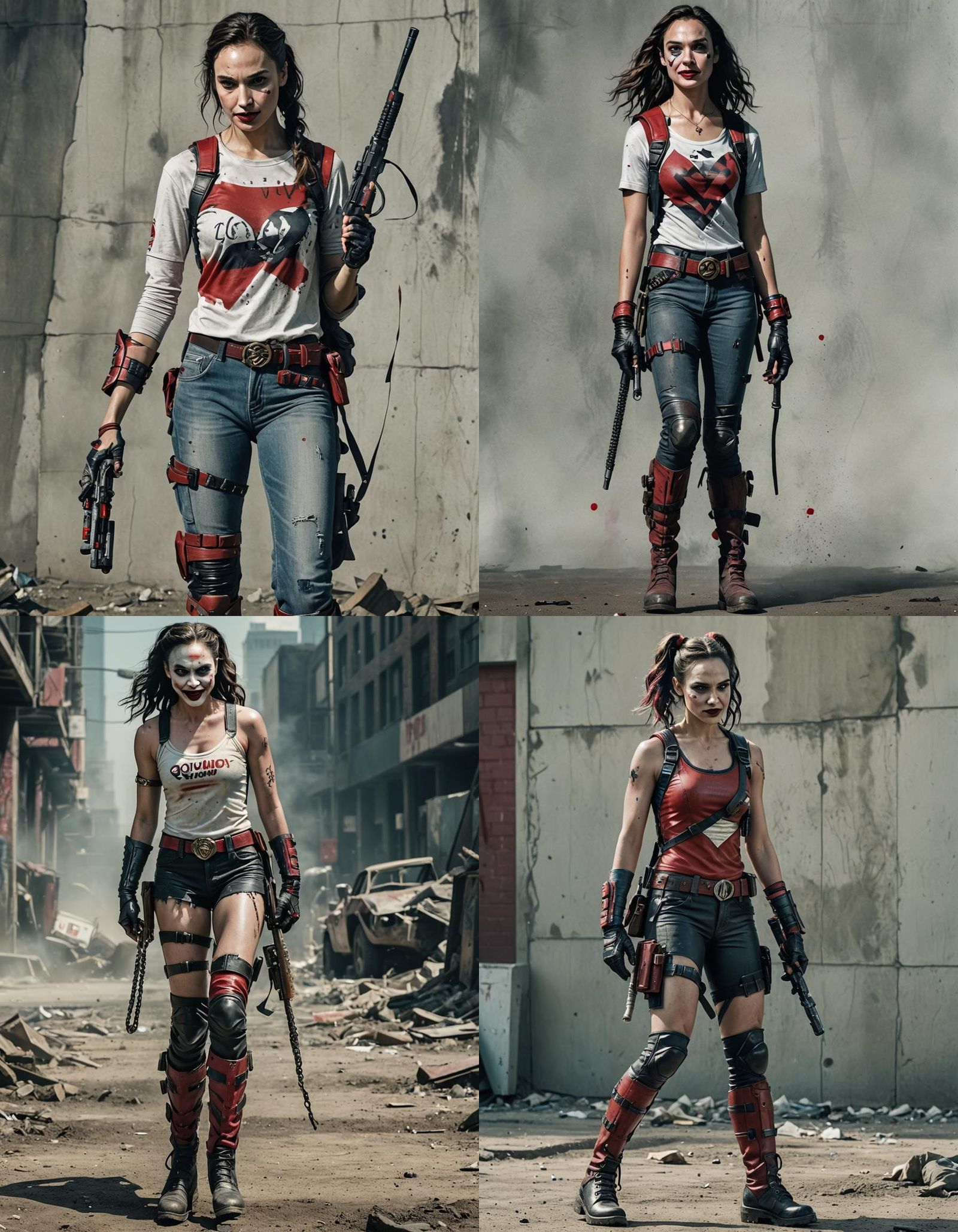 Gal Gadot as Harley Quinn in Cinematic Film Still