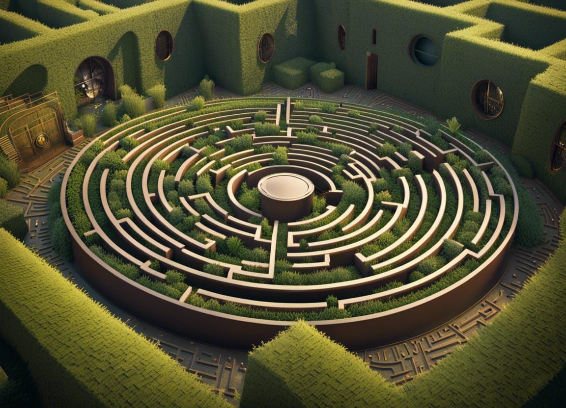 Overgrown hedge maze