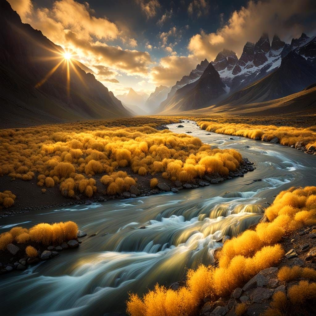 River Flying Ahead of the Wind