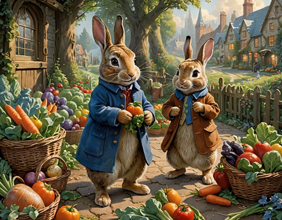 Benjamin Bunny and Peter Rabbit's Garden Feast
