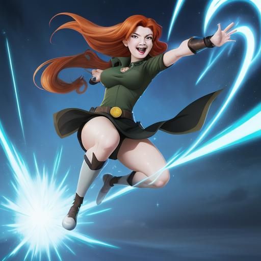 Kim Possible: Magic Warrior in Anime Style