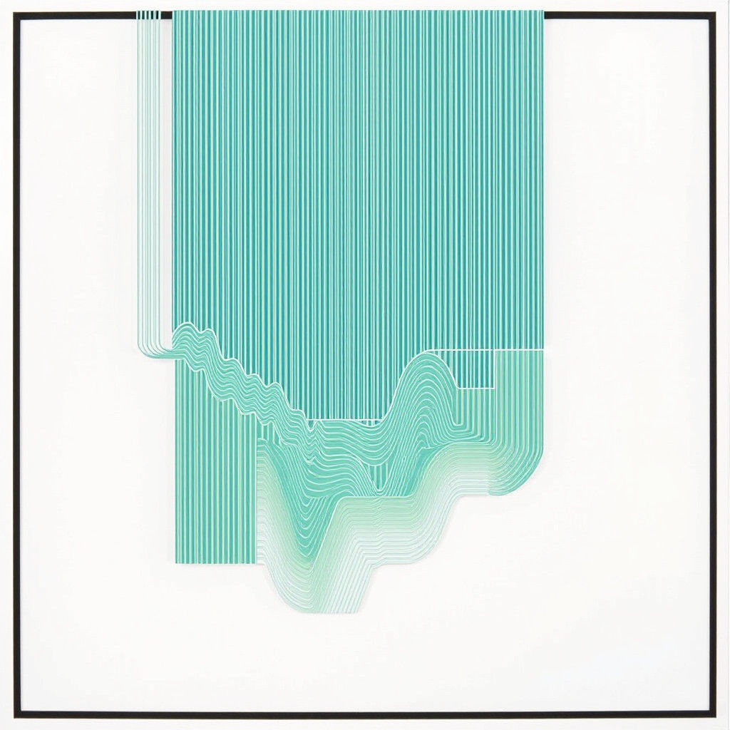 Minimalist Composition in Mid-Century Style