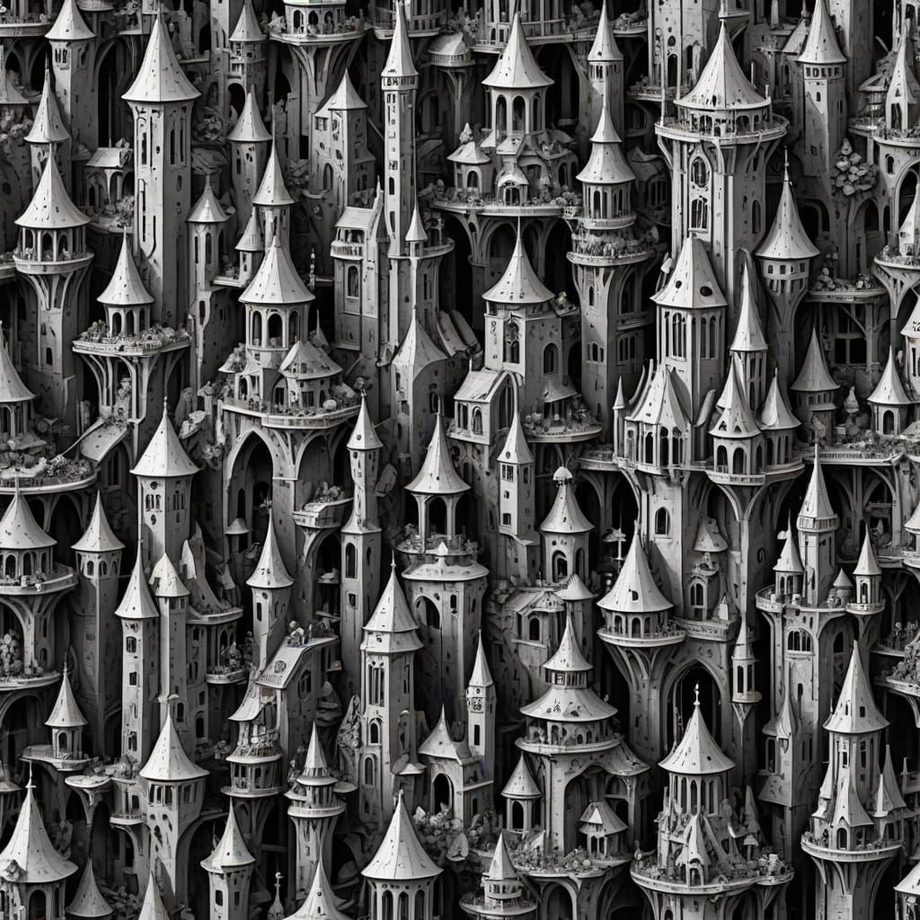 Monochromatic Cityscape: A Gray Scale Utopia