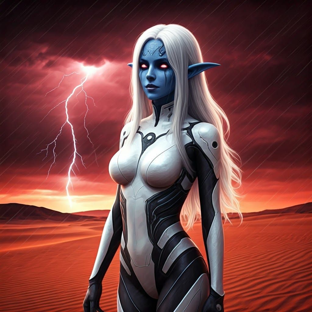 Surreal Demoness in Haunting Hyperrealistic Portrait